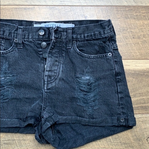 Brandy Melville High Waisted Destroyed Button Fly - Picture 2 of 7